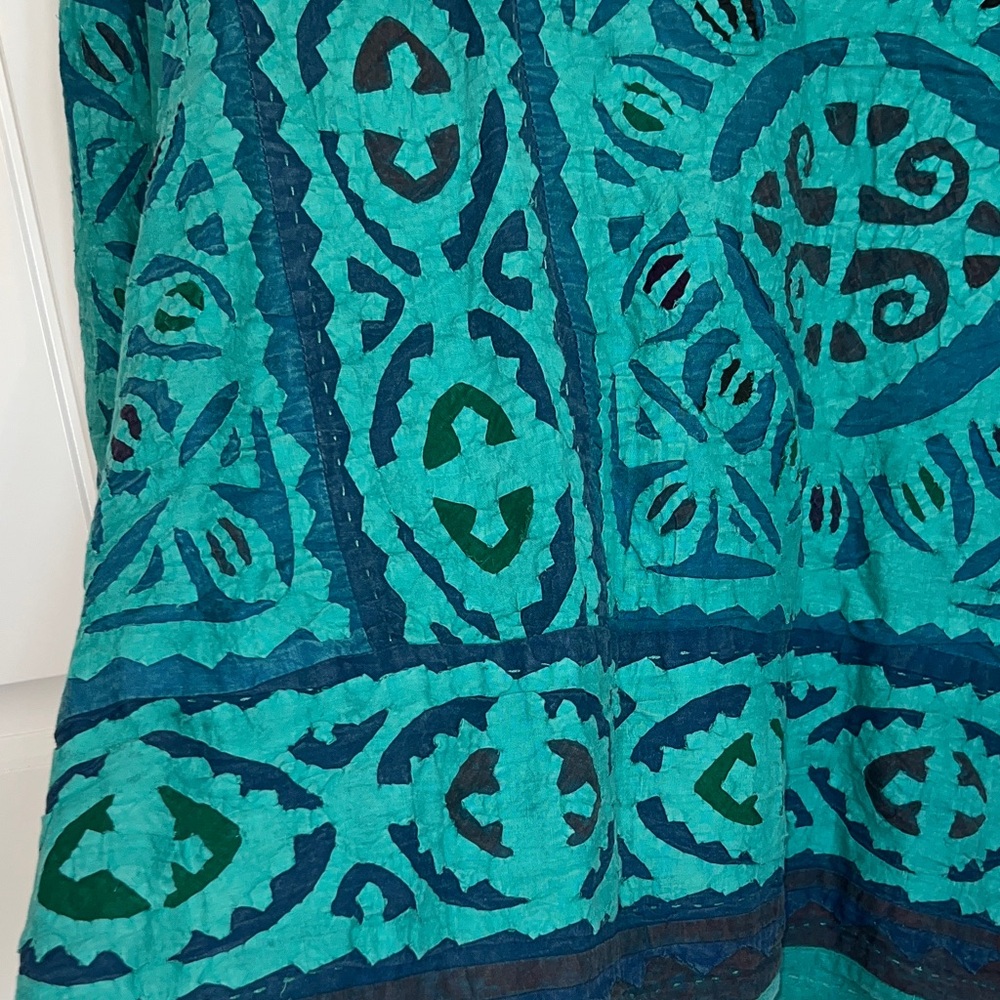 The Territory Ahead Vintage, Quilted, Appliqué Jacket with wood buttons - Sz XL - Picture 9 of 12